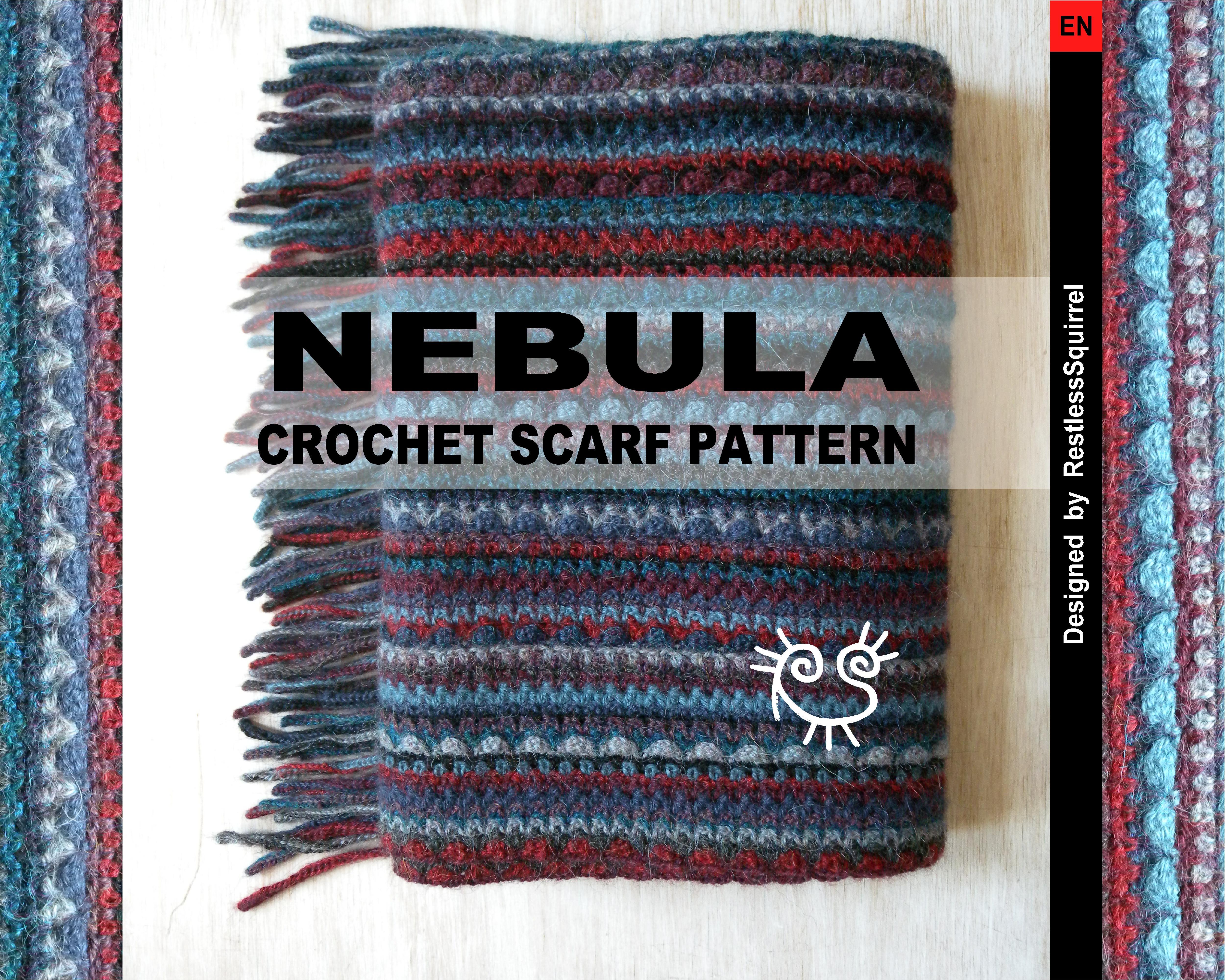 Nebula crochet scarf