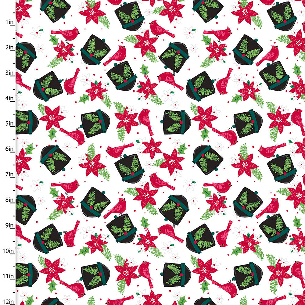 3 Wishes Fabric Holiday Wonder - Bird
