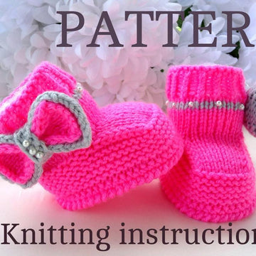 Knitting PATTERN Sweet Baby Booties Girl Baby Shoes