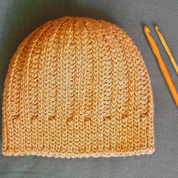 Flat Worked Crochet Hat