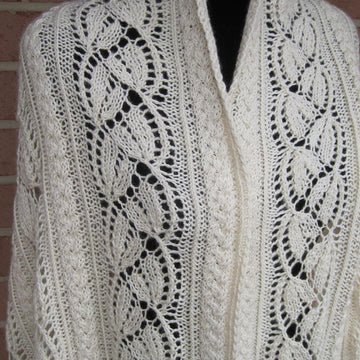 Cabled Dayflower Shawl