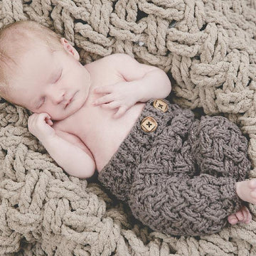 Diagonal Weave Baby Pants