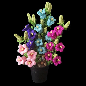 Crochet Canterbury bells flowers