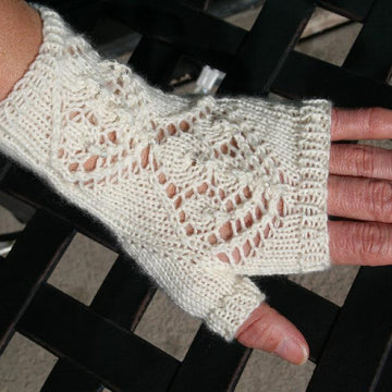 Frosted Winterberry Fingerless Gloves