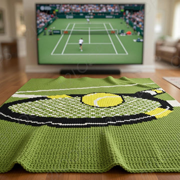 Tennis Racket Baby Blanket Crochet Pattern