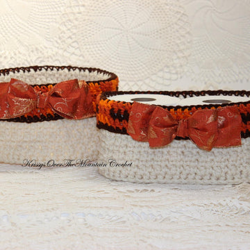 Round Plaid Basket
