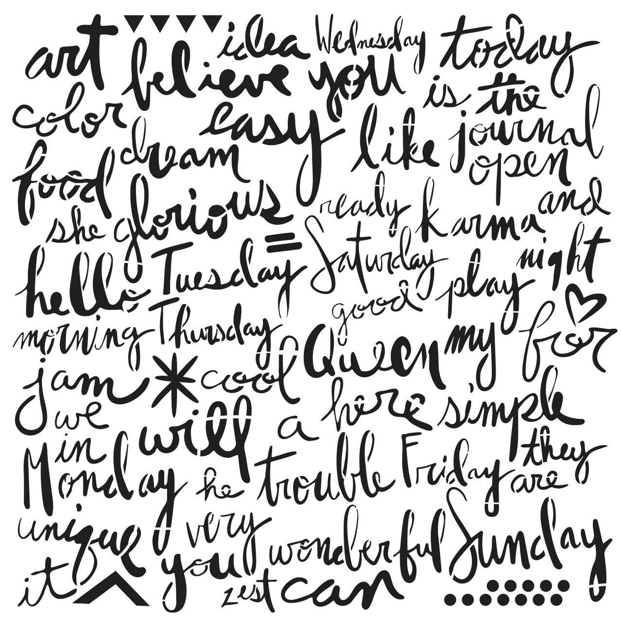 The Crafter's Workshop Crafter's Workshop Template 12"X12" - Script Words
