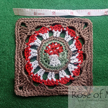 Mushroom Circle Granny Square