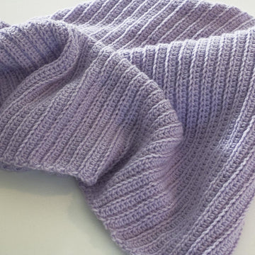 Ribbed Baby Blanket and Hat