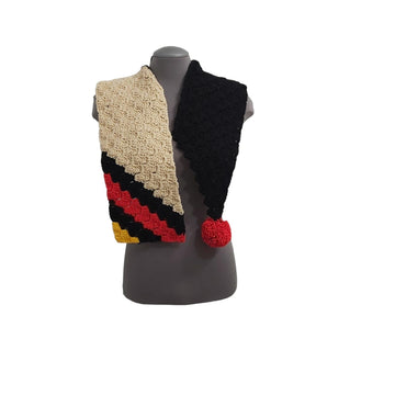 Red Black Beige Scarf C2C