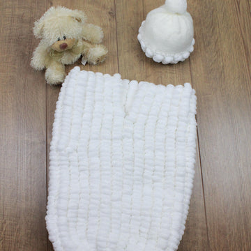Knitting Pattern baby pompom cocoon  #203