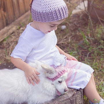 Messy Bun Pony Tail Hat + Puppy