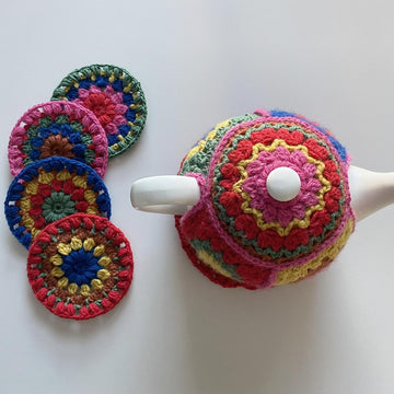 Grandma Tea Cosy with coasters