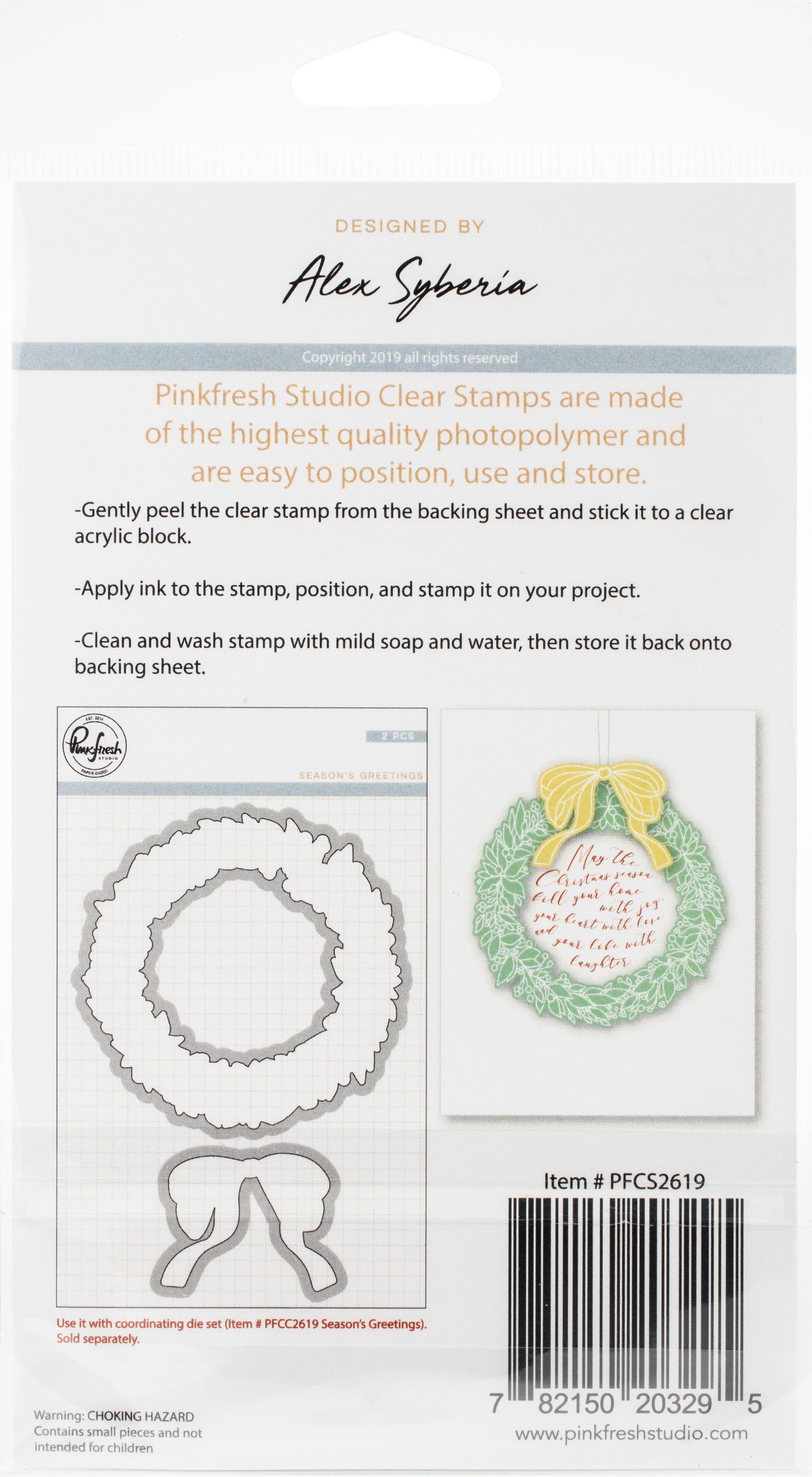 Pinkfresh Studio Clear Stamp Set 4"X6" - Season's Greetings