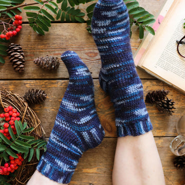 Basic crochet socks with heel flap