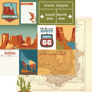 Photoplay Paper National Parks Grand Canyon Double-Sided Cardstock 12"X12" 25/Pkg - What A View