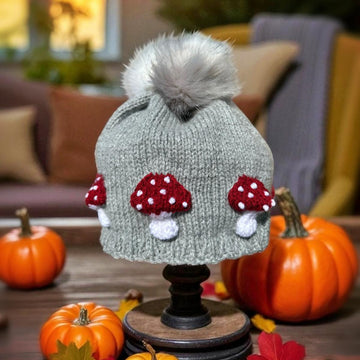 Mushroom Beanie Winter Hat