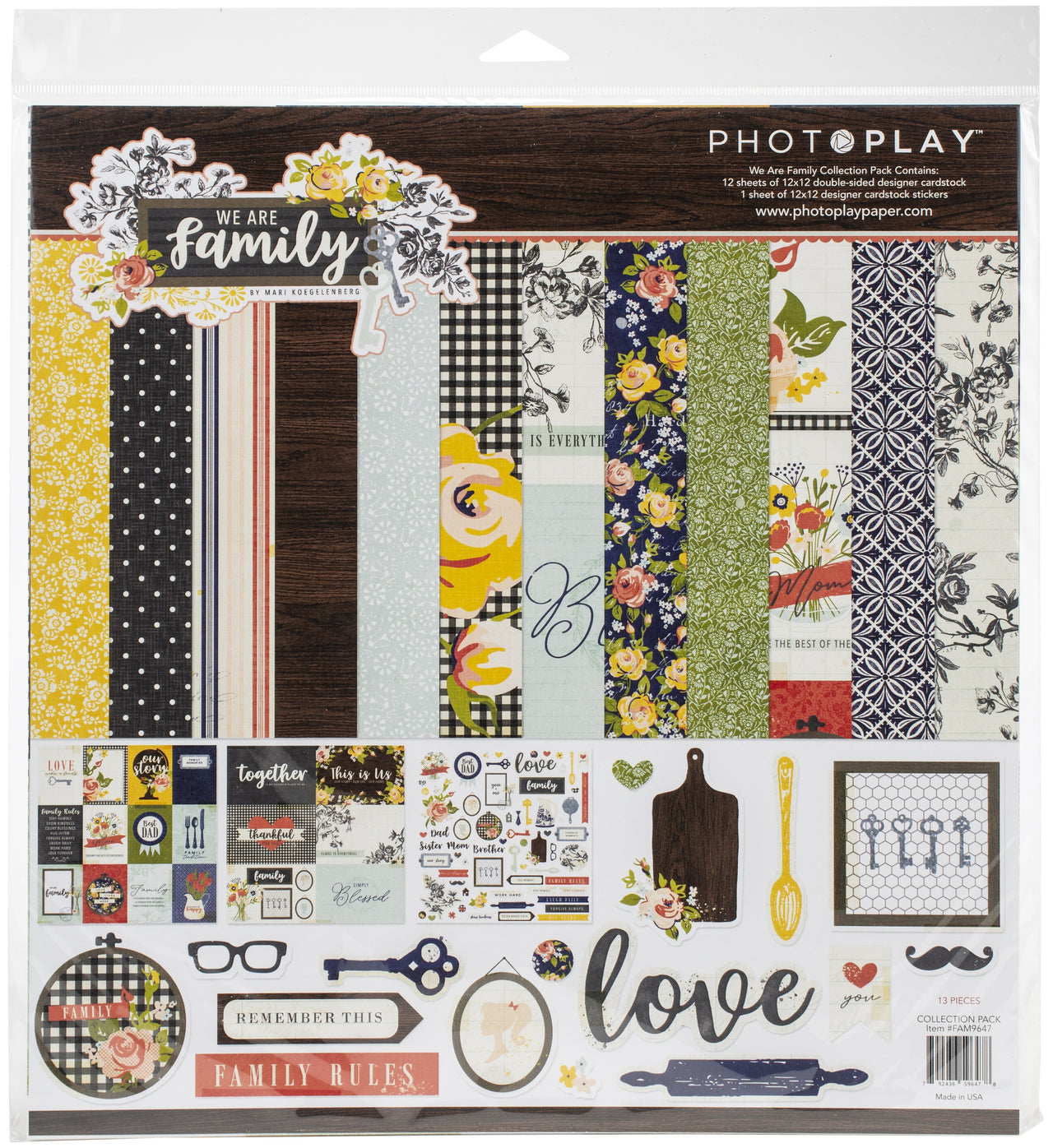 Photoplay Paper PhotoPlay Collection Pack 12"X12" - We Are Family