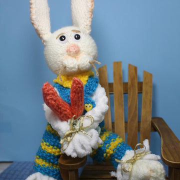 Skinny and Ginny -Bernat Baby Blanket Bunnies
