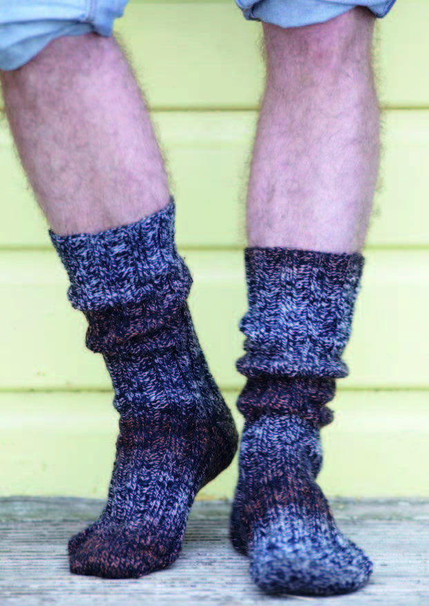 Ribbed and Stocking Stitch Socks in Hayfield Illusion DK - 7935 - Leaflet