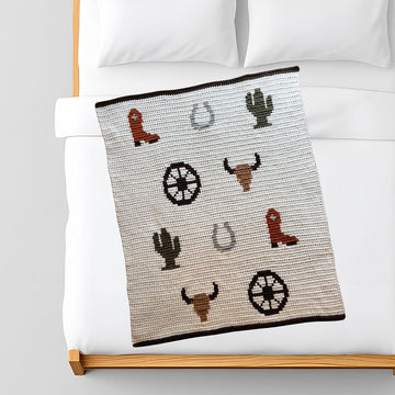 Western Cowboy Baby Blanket