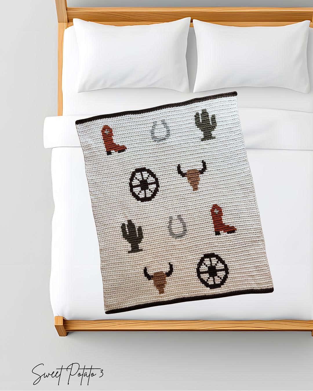 Western Cowboy Baby Blanket