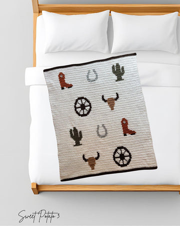 Western Cowboy Baby Blanket