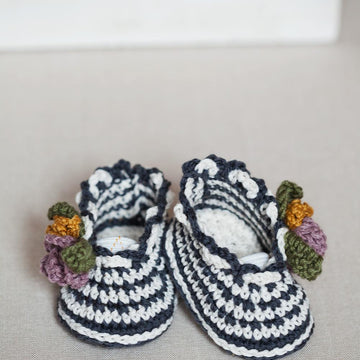 Striped Flower Bouquet Shoes