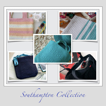 Southampton Collection – Knitting Patterns for Five Fabric-lined Bags