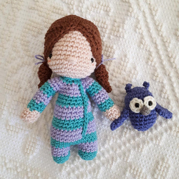 Sleepy Jenny amigurumi doll