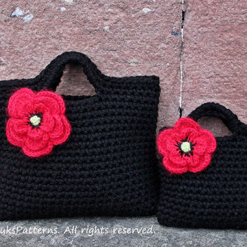 Mum and I poppy purses