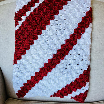 Candy Cane Stripes C2C Afghan