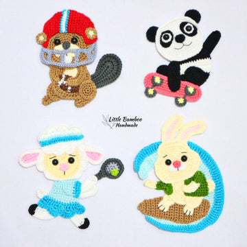 Sports Animal Applique Set