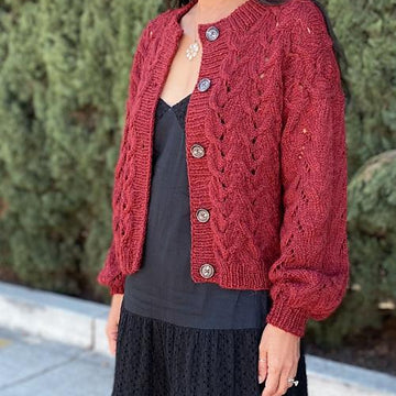 #336 Madison Cabled Cardigan