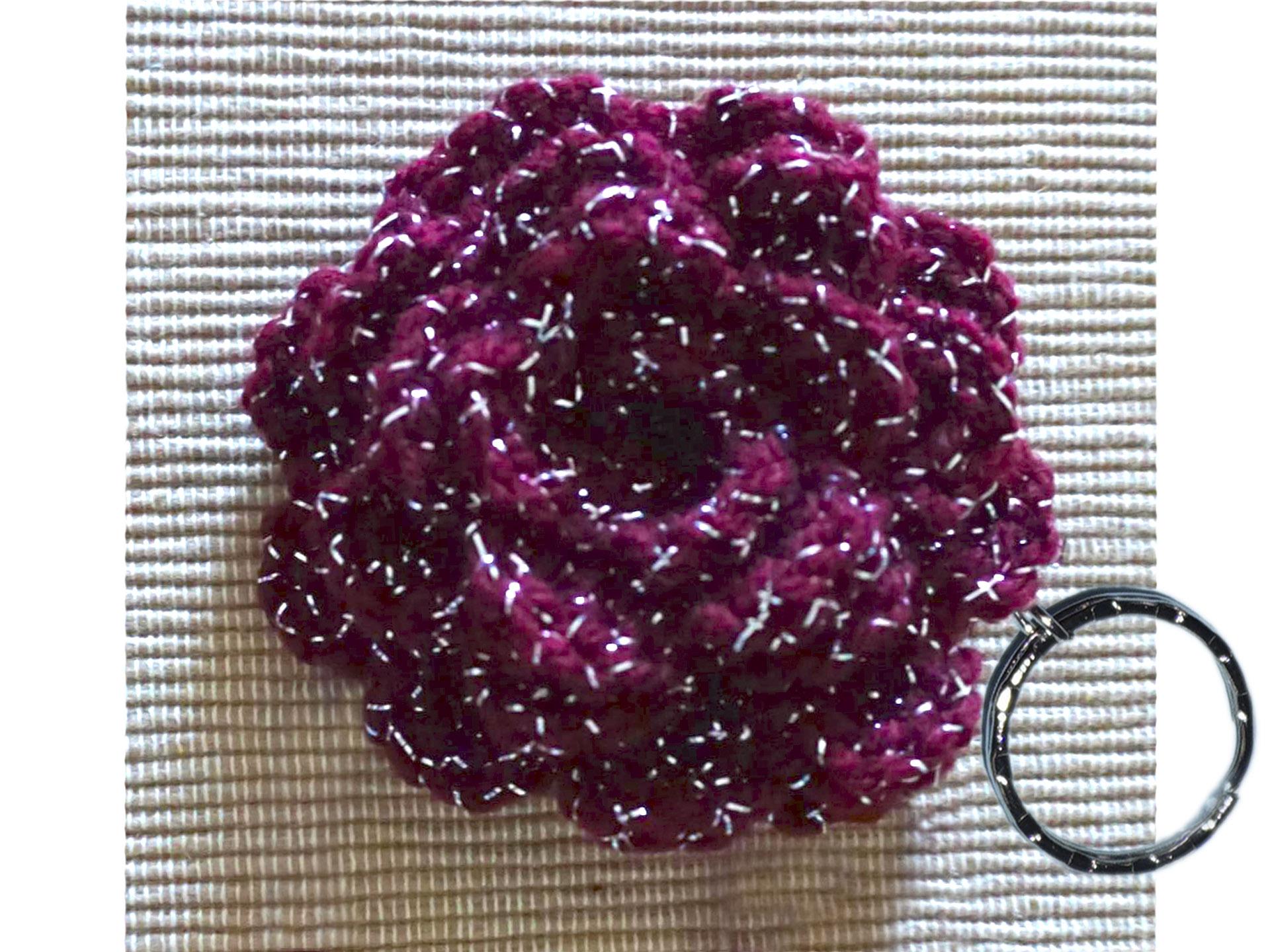 Crochet pattern keychain Rose