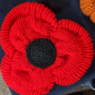 Large Yarn Bombing Poppy