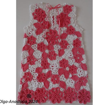 Crochet lace dress for girls