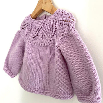 Lace Yoke Baby Cardigan