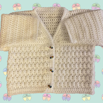 Simple Crochet Cardigan for Baby Girl or Boy