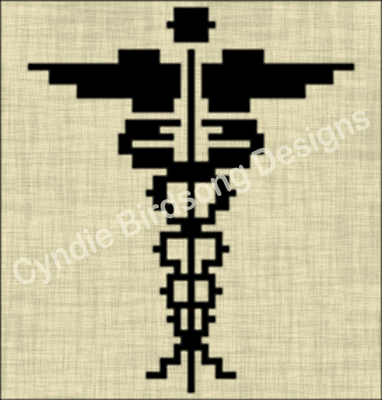 Medical Staff Symbol overlay mosaic rectangle