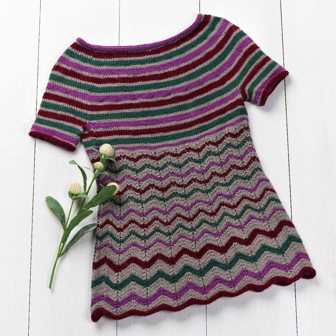 Wood Nymph Dress in Valley Superwash DK - 1090 - Downloadable PDF