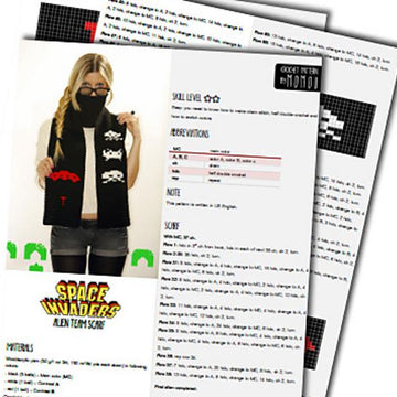 Space Invaders scarf - Alien team