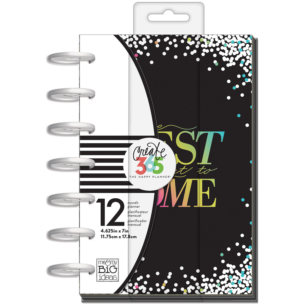 Happy Planner 12-Month Undated Mini Planner 5.125"X7.5" - Stay Positive