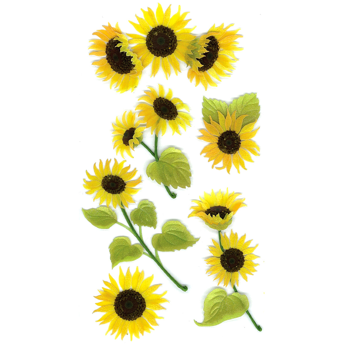 Jolee's Le Grande Dimensional Stickers - Sunny Sunflowers