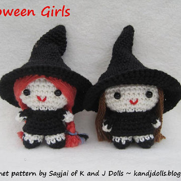 Halloween Girls PDF Amigurumi crochet pattern