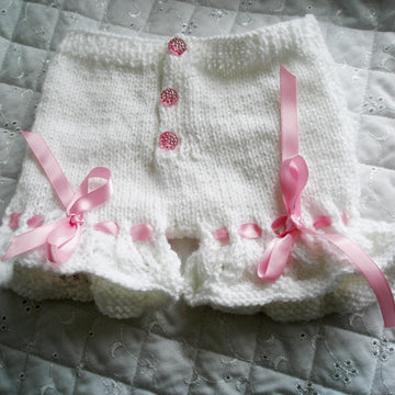 Knitting pattern Baby Doll Matinee Coat, Shorts, Bonnet & Mary jane Shoes