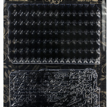 Graphic 45 Staples Stamps - Script & Argyle