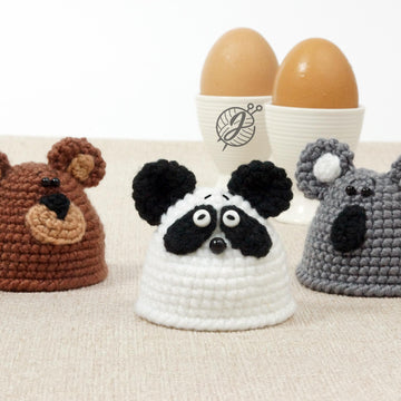 Panda, Koala and Bear egg warmers