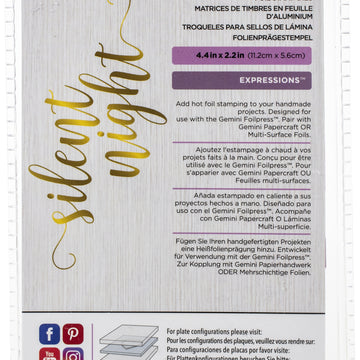 Crafter's Companion Gemini Foilpress Stamp Die Expressions - Silent Night