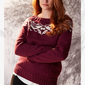 "Beatrix Jumper" - Sweater Knitting Pattern For Women in Willow and Lark Ramble